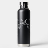 Bulle schwarz-weiß / Ox Trinkflasche (links)