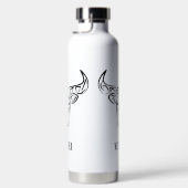 Bulle schwarz-weiß / Ox Trinkflasche (Rechts)