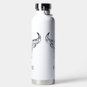Bulle schwarz-weiß / Ox Trinkflasche (links)