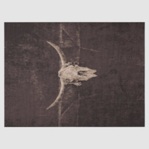 Bulle Skull Western Braunen Beige Alte Rustikal Seidenpapier