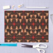 Bulle Skull Western Brauner Roter Rustikal Seidenpapier (Handwerk)