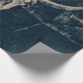 Bulle Skull Western Grau Rustikale Alte Grunge Geschenkpapier (Ecke)