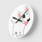 Bulle Terrier Wall Clock für niedlichen Cartoon Runde Wanduhr (Winkel)