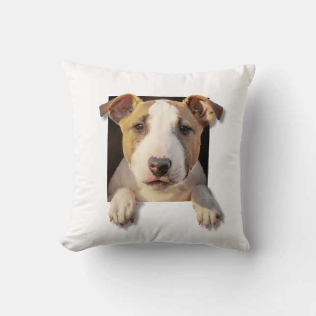 Bulle Terrier Welpe Kissen (Vorderseite)