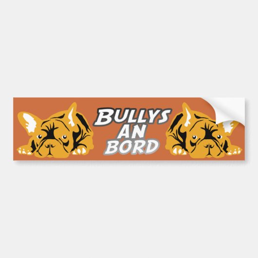 Bullen an Bord orange Autoaufkleber (Vorne)