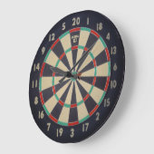 Bullen Auge im Dartboard, Große Wanduhr (Winkel)