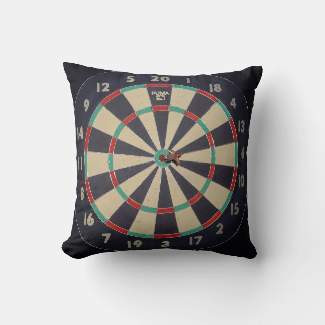 Bullen Auge im Dartboard, Kissen (Vorderseite)