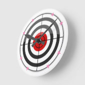 Bullen Eye Pink Star Runde Wanduhr (Winkel)
