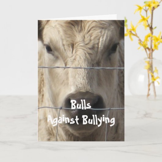 Bullen gegen Mobbing #3 von 7 verschiedenen Karte (Gelbe Blume)