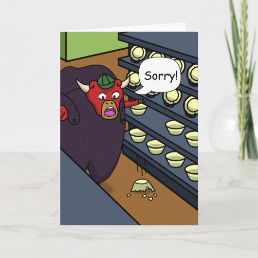 Bullen in einem China-Shop Karte (Vorderseite)