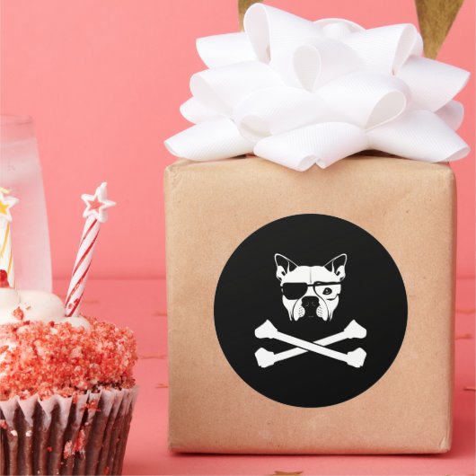 Bullen und Kreuzknochen Runder Aufkleber (Party)