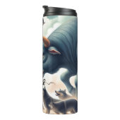 Bullen und Wölfe: Eine Zarensperre Thermosbecher (Nach rechts gedreht)