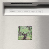BullenElch auf Almwiese mit Antlern Magnet (In Situ (Geschirrspüler))