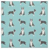 Bullenhund Türkis Stoff (Muster)
