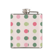 Bullenhund und bunte Punkte Flachmann (Rückseite)