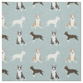 Bullenhunde hellblau stoff (Muster)