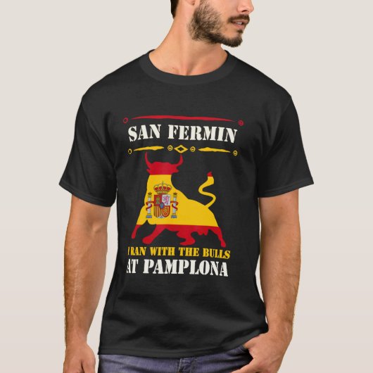 Bullenlauf in Pamplona Juli San T-Shirt (Vorderseite)