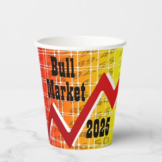 Bullenmarkt 2025 pappbecher (Vorderseite)