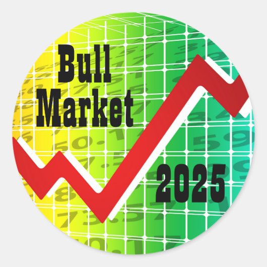 Bullenmarkt 2025 runder aufkleber (Vorderseite)