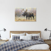 Bullenmuh im Schneesturm mit Aspen Leinwanddruck (Insitu (Schlafzimmer))
