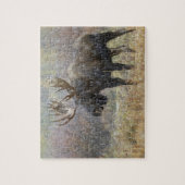 Bullenmuh im Schneesturm mit Aspen Puzzle (Vertikal)