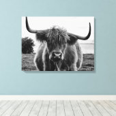 Bullenportrait Leinwanddruck (Insitu (Holzboden))