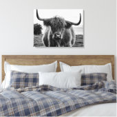 Bullenportrait Leinwanddruck (Insitu (Schlafzimmer))