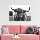 Bullenportrait Leinwanddruck (Insitu (Wohnzimmer))