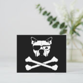 Bullenrasse und Kreuzknochen Postkarte (Stehend Vorderseite)