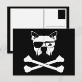 Bullenrasse und Kreuzknochen Postkarte (Vorne/Hinten)