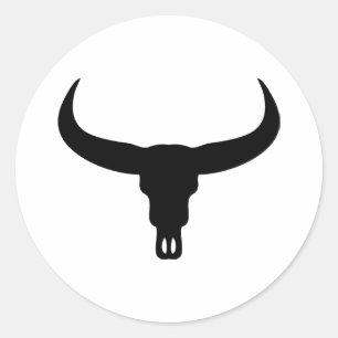 Bullenschädel Runder Aufkleber