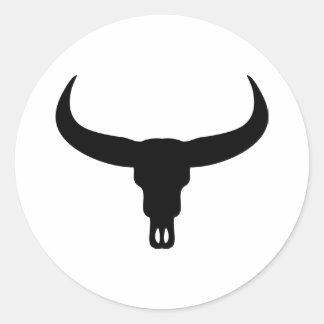 Bullenschädel Runder Aufkleber
