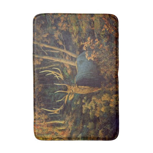 Bullenstech im Herbstwald Badematte (Vorderseite Vertikal)