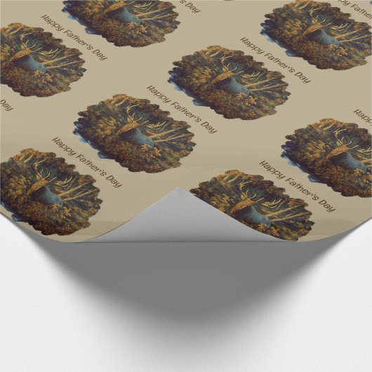 Bullenstech im Herbstwald Geschenkpapier (Ecke)