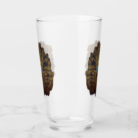 Bullenstech im Herbstwald Glas (Links)