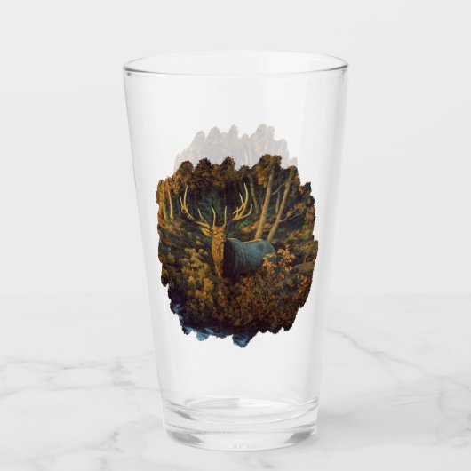 Bullenstech im Herbstwald Glas (Vorderseite)