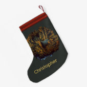 Bullenstech im Herbstwald Kleiner Weihnachtsstrumpf (Rückseite (Hängend))