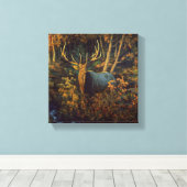 Bullenstech im Herbstwald Leinwanddruck (Insitu (Holzboden))