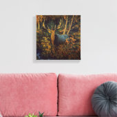 Bullenstech im Herbstwald Leinwanddruck (Insitu (Wohnzimmer))