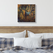 Bullenstech im Herbstwald Leinwanddruck (Insitu (Schlafzimmer))