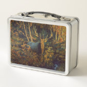 Bullenstech im Herbstwald Metall Brotdose (Rückseite)