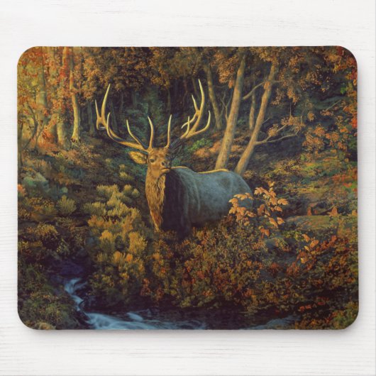 Bullenstech im Herbstwald Mousepad (Vorne)
