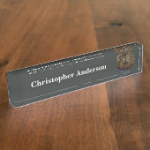 Bullenstech im Herbstwald Namensplakette (Seite)