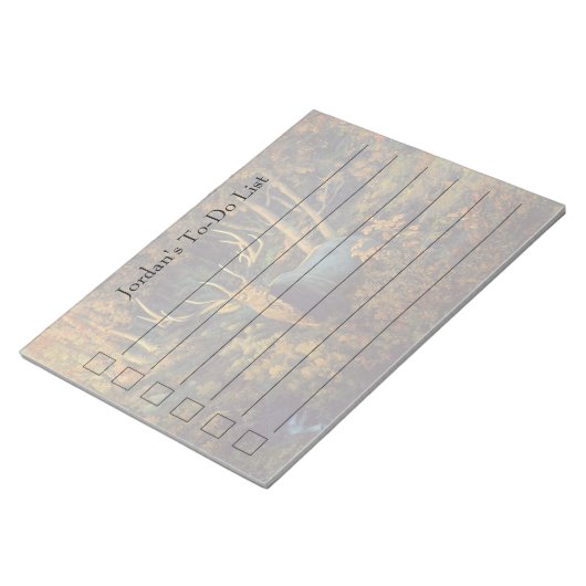 Bullenstech im Herbstwald Notizblock (angewinkelt)