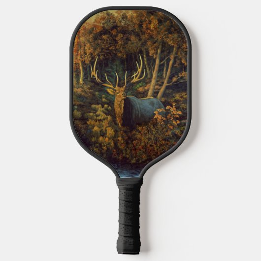 Bullenstech im Herbstwald Pickleball Schläger (Rückseite)