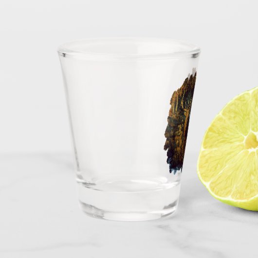 Bullenstech im Herbstwald Schnapsglas (Links)