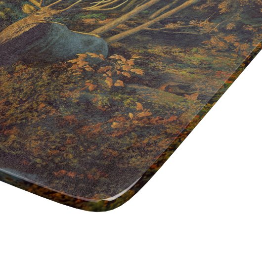 Bullenstech im Herbstwald Schneidebrett (Ecke)