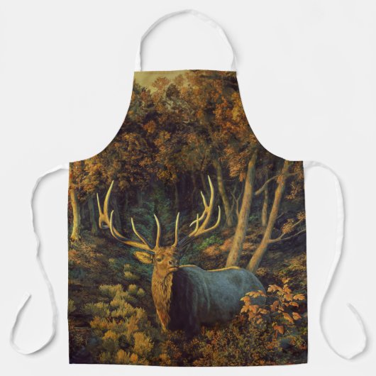 Bullenstech im Herbstwald Schürze (Vorderseite)