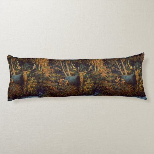Bullenstech im Herbstwald Seitenschläferkissen (Rückseite)