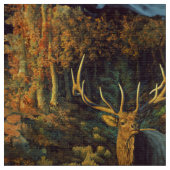 Bullenstech im Herbstwald Stoff (Nahaufnahme)